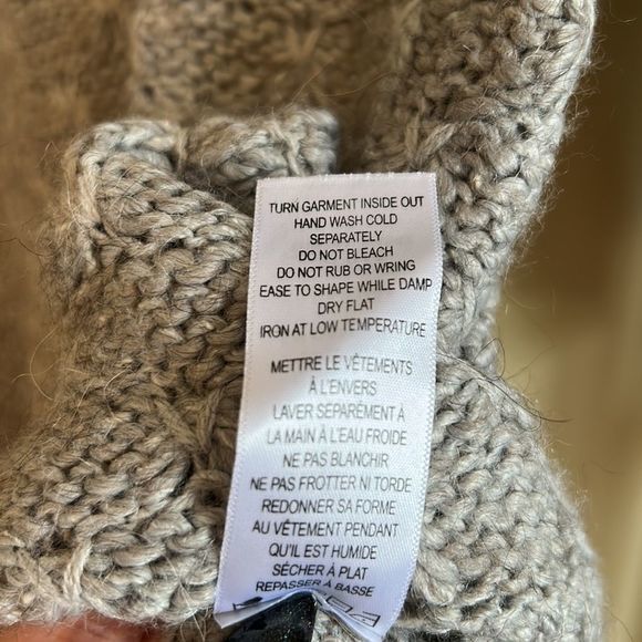 Ricki’s women’s sweater Alpaca blend soft Cowl neck knit sweater size Small grey - Picture 6 of 6